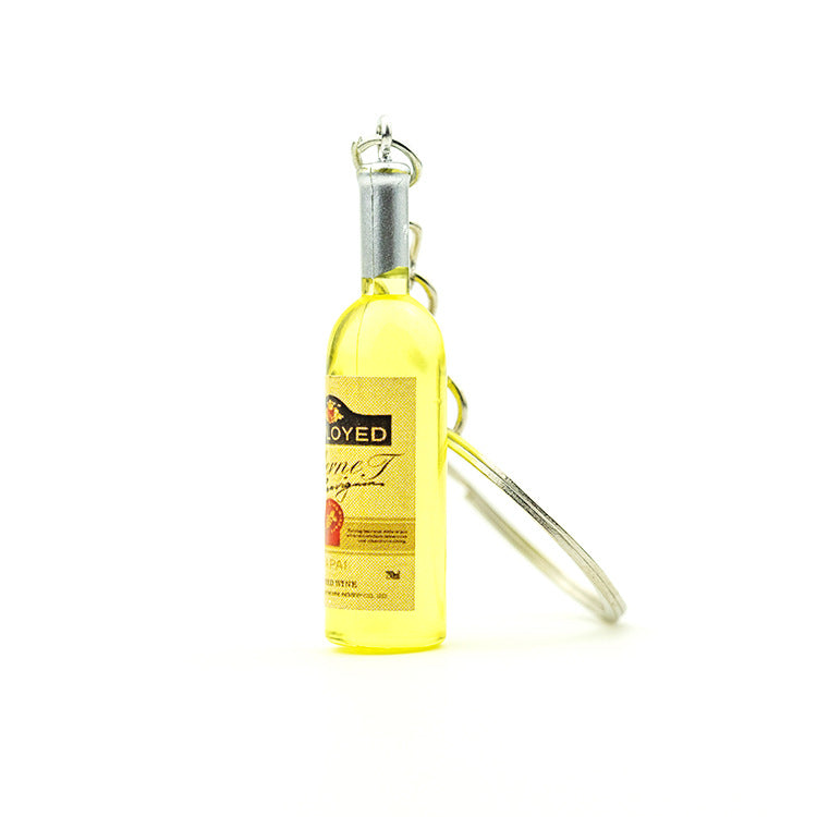 Wholesale Resin Imitation Red Wine Bottle Beverage Bottle Keychain